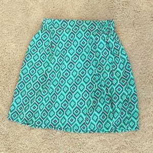 Franchescas Green Patterned Skirt